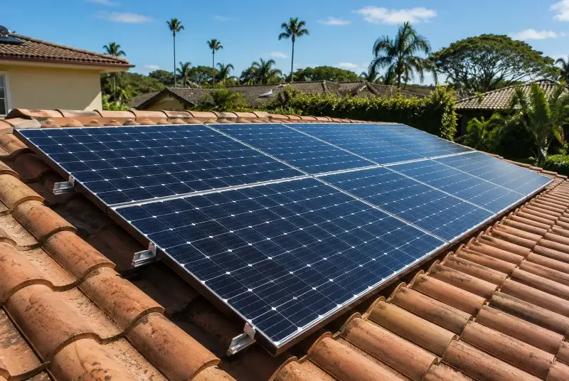 Installation de panneaux solaires à la Petite-Boissière